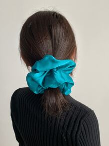 1 件直径 18 厘米的简约大号发圈，优雅百搭的发饰，适合头发浓密的女孩 - 綠色 - 查看 2