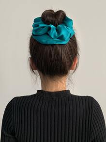 1 件直径 18 厘米的简约大号发圈，优雅百搭的发饰，适合头发浓密的女孩 - 綠色 - 查看 4