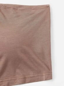 SHEIN Tall Top tubo corto unicolor - Caqui - Ver 4