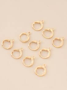 10入組復古法式銅耳環鉤線環底座耳環DIY珠寶製作用品