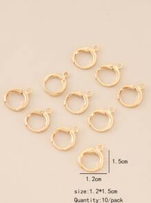 10入組復古法式銅耳環鉤線環底座耳環DIY珠寶製作用品
