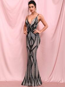 LOVE&LEMONADE Đầm Dây kéo Hình học Nhiều màu Hấp dẫn - Nhiều màu - Xem 3