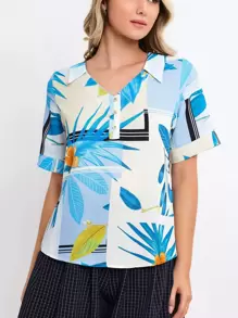 Women Blouses - Màu xanh nhạt - Xem 5