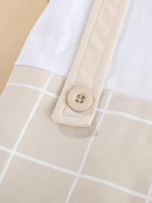 Peninsula Baby 嬰兒格紋印花前蝴蝶結二合一連身短褲 - 彩色 - 查看 8