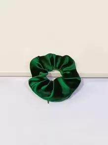 Scrunchie tối giản với túi khóa kéo - màu xanh lá - Xem 2