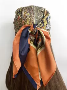 1 件佩斯利图案发带波西米亚风头带头巾头带吸汗带 - 彩色 - 查看 1