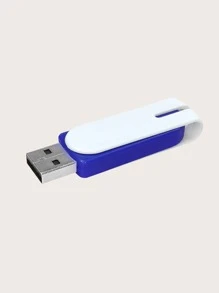 Color Block USB Flash Drive - Navy Blue - View 1