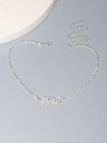 字母墜飾項鍊 - 銀色 - 查看 1