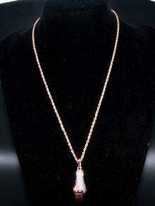 ผู้ชาย พลอยเทียม มีดโกน สร้อยคอจี้ - ทองคำสีกุหลาบ - ดู 4