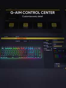 AUKEY Teclado mecánico para juegos con retroiluminación RGB personalizable, interruptores táctiles y rojos pulsables - Negro - Ver 4