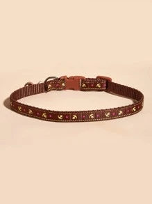 Chuông mặt dây chuyền cổ áo thú cưng - màu nâu - Xem 3