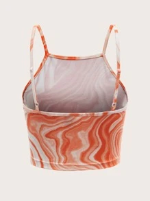 SHEIN ICON Top de tirantes 90s con estampado de mármol - Multicolor - Ver 2