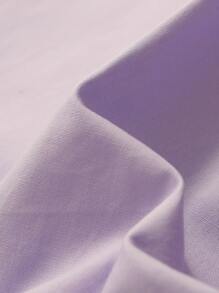 DAZY Camisa de manga larga con bolsillo delantero y hombros caídos - Lila Púrpura - Ver 3