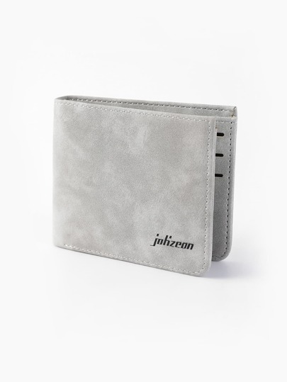 Men Letter Graphic Small Wallet Credit Card Small ID Window Bi-Fold Men Wallet Dad Gifts Mini Lightweight Casual Portable Cash Minimalist Fashion Modern Business Anniversary On Valentine Day For Birthday Gift Gift Couple Men Male Gift For Men Wallet Purse Wallet Men Wallet Leather