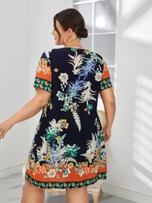 EMERY ROSE Vestido túnico con estampado floral - Multicolor - Ver 2