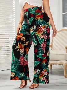 SHEIN Quần Plus Size Nhiệt đới Boho - Nhiều màu - Xem 1