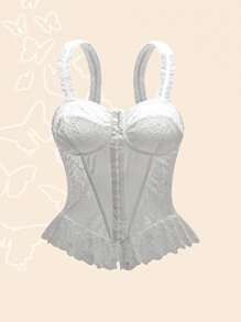 Áo hai dây Viên lá sen màu trơn Gợi cảm - trắng - Xem 1