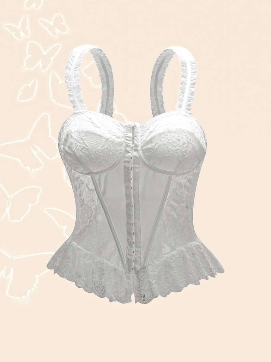 Áo hai dây Viên lá sen màu trơn Gợi cảm - trắng - Xem 1