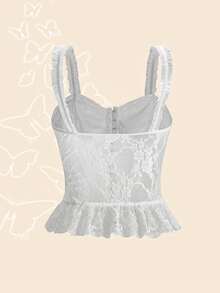 Áo hai dây Viên lá sen màu trơn Gợi cảm - trắng - Xem 2