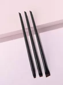 女士三件套化妆刷套装，化妆刷套装，化妆刷包，化妆刷套装，全套化妆工具，化妆刷套装，全套化妆工具，刷子套装，化妆刷套装，化妆礼盒套装 - 黑色 - 查看 1