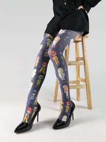 Quần bó hoa văn hoạt hình - Nhiều màu - Xem 1