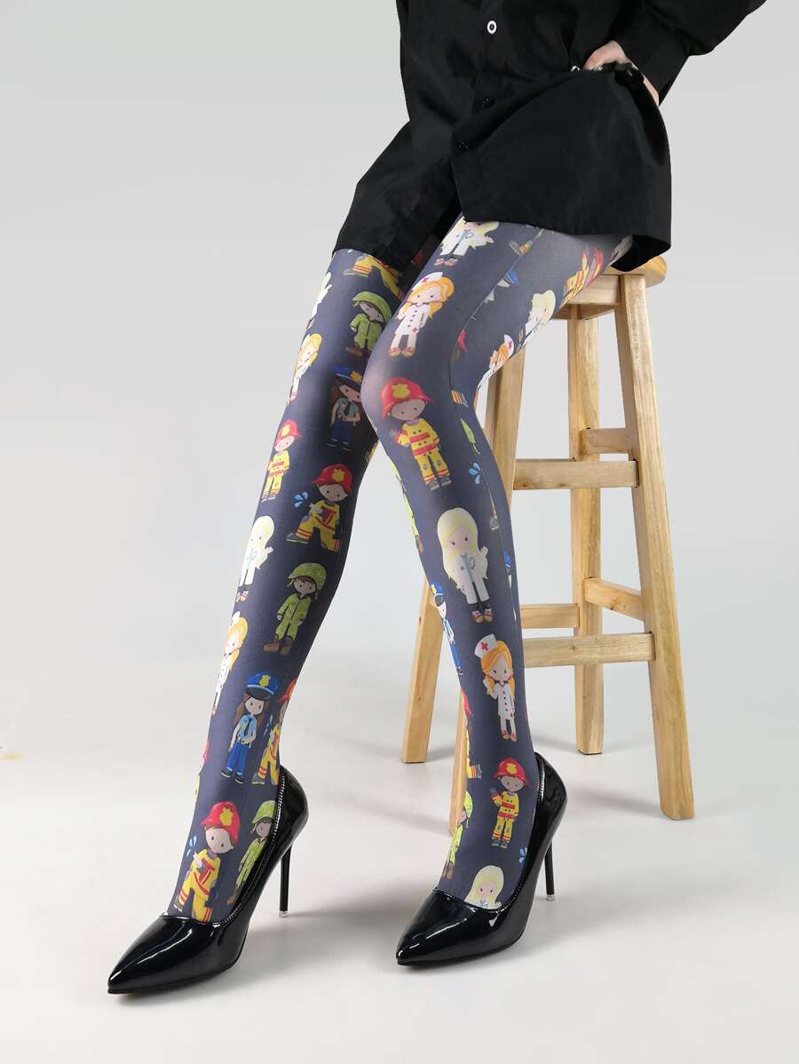 Quần bó hoa văn hoạt hình - Nhiều màu - Xem 1