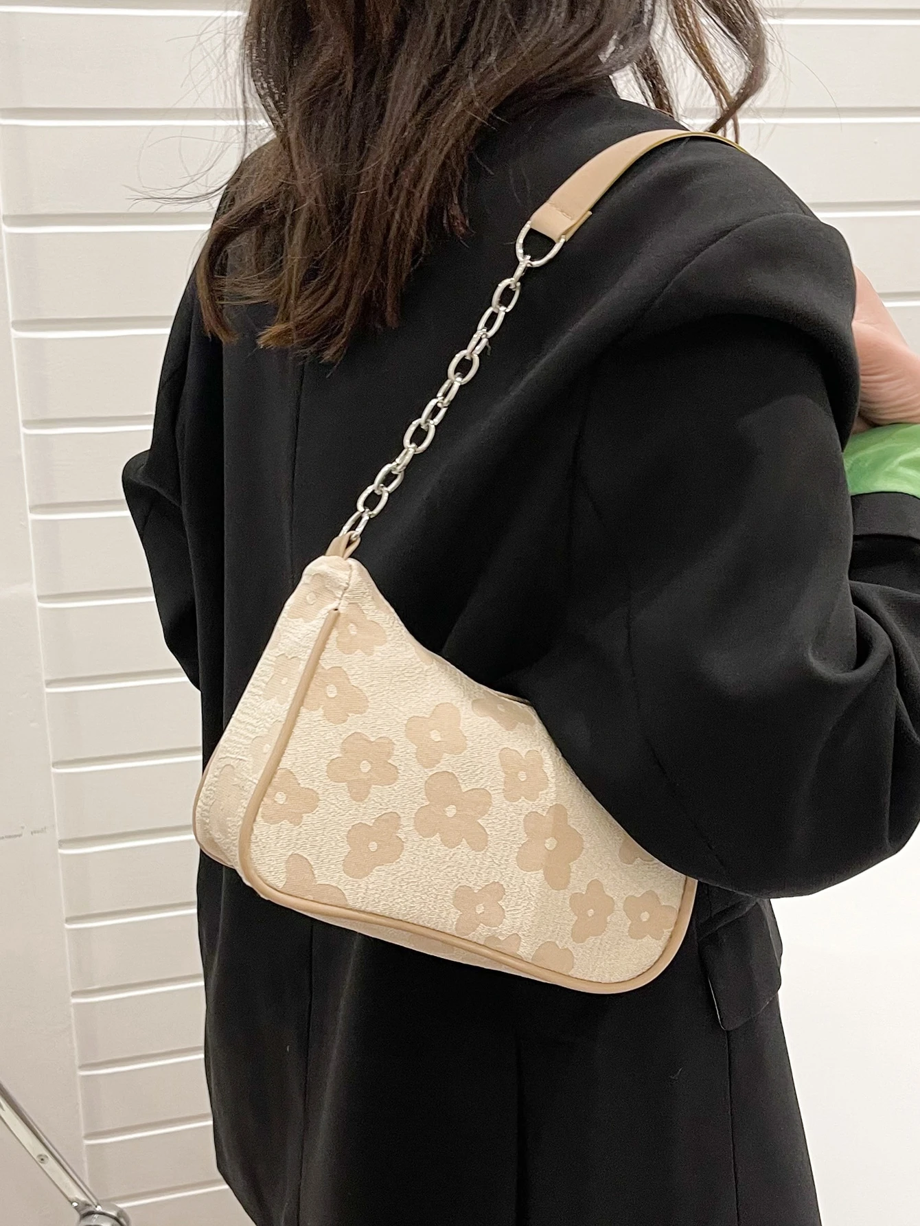 floral chain bag