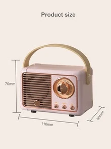 Vintage Portable Speaker - Pink - View 4