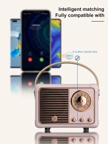 Vintage Portable Speaker - Pink - View 6