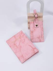 Letter Graphic Passport Case With Luggage Tag Passport Holder Passport Cover Passport Wallet Passport Bag Passport Pouch for Travel Flight for Flight for Back to School for Men and Women Travel Essentials Travel Accessories vacation accessories travel accessory set for holiday season