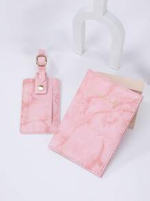 Letter Graphic Passport Case With Luggage Tag Passport Holder Passport Cover Passport Wallet Passport Bag Passport Pouch for Travel Flight for Flight for Back to School for Men and Women Travel Essentials Travel Accessories vacation accessories travel accessory set for holiday season