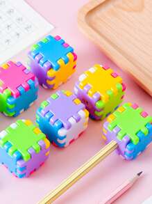 1pc Magic Cube Shaped Random Color Pencil Sharpener - Multicolor - View 6