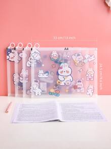 1 pieza Bolsa de archivo con estampado de dibujos animados al azar - Multicolor - Ver 6