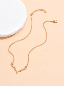 Antlers Pendant Necklace - Yellow Gold - View 2