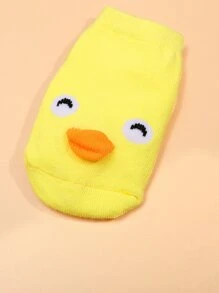 Bebé Calcetines tobilleros con estampado de dibujos animados - Amarillo - Ver 2