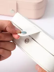 1pc Random Jewelry Storage Box, 16x11cm Multifunction Ring Box, Necklace Organizer For Home - Multicolor - View 3