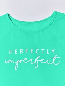SHEIN Unity Letter Graphic Bodycon Dress - Mint Green - View 6