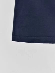 SHEIN Unity Letter Graphic Bodycon Dress - Navy Blue - View 5