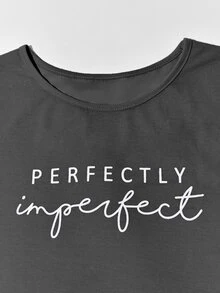 SHEIN Unity Letter Graphic Bodycon Dress - Dark Grey - View 6
