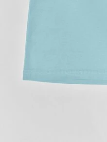 SHEIN Unity Letter Graphic Bodycon Dress - Baby Blue - View 4