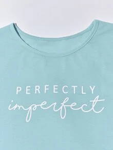 SHEIN Unity Letter Graphic Bodycon Dress - Baby Blue - View 6