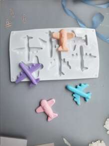 1pc Airplane Chocolate Mold - White - View 3
