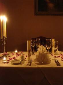 500 piezas pétalos de rosa artificiales, pétalos de flores artificiales para la boda del día de San Valentín, decoración de flores - Rojo - Ver 4