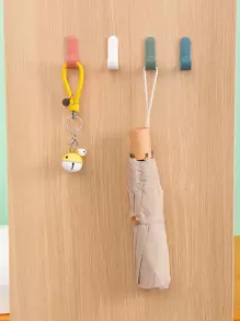 2pcs Random Multi-purpose Wall Organizer Hook Behind-door Key Cloth Hanger Hook Bathroom Robe Towel Holder Rack Kitchen Hardware Shelf Hook