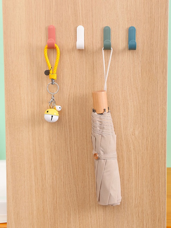 2pcs Random Multi-purpose Wall Organizer Hook Behind-door Key Cloth Hanger Hook Bathroom Robe Towel Holder Rack Kitchen Hardware Shelf Hook