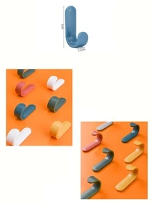 2pcs Random Multi-purpose Wall Organizer Hook Behind-door Key Cloth Hanger Hook Bathroom Robe Towel Holder Rack Kitchen Hardware Shelf Hook