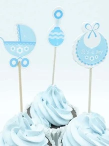 18pcs Baby Shower Party Cake Topper - Multicolor - View 3