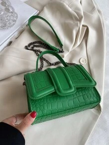 CONTAINEVERY Không thấm nước, nhẹ, túi hobo cá sấu mini dập nổi thông thường dành cho nữ tuổi teen Sinh viên đại học, tân binh và công nhân cổ trắng Hoàn hảo cho văn phòng, đại học, công việc, kinh doanh, đi làm - màu xanh lá - Xem 2