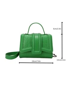 CONTAINEVERY Không thấm nước, nhẹ, túi hobo cá sấu mini dập nổi thông thường dành cho nữ tuổi teen Sinh viên đại học, tân binh và công nhân cổ trắng Hoàn hảo cho văn phòng, đại học, công việc, kinh doanh, đi làm - màu xanh lá - Xem 3