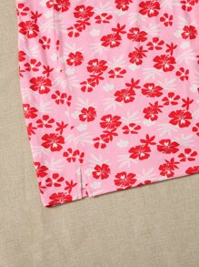 SHEIN 青少年女孩印花吊帶洋裝